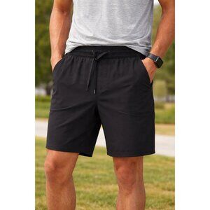 Lululemon size Large Long Weekend Men's Black Shorts 11" Drawstring Waist